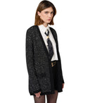 Cárdigan de plata negra Elisabetta franchi