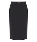 Falda negra de Elisabetta franchi con logotipo