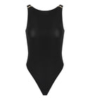 Elisabetta franchi svart ärmlös bodysuit