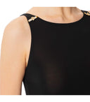 Elisabetta franchi svart ärmlös bodysuit