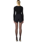 Elisabetta franchi pantalones cortos de fumar negros