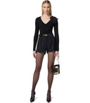 Elisabetta franchi pantalones cortos de fumar negros
