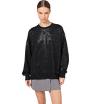 Elisabetta Franchi Black Sweatshirt With Logo Print