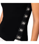 Elisabetta Franchi Black Top With Logo