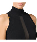 Elisabetta Franchi Black Top mit Tulle