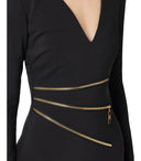 Elisabetta Franchi Black Reißverschlusskleid