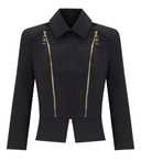 Elisabetta Franchi Black Zipped Jacket