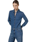 Elisabetta Franchi Blue Denim Jumpsuit