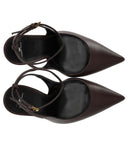 Elisabetta Franchi Brown Slingback Pump