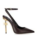 Elisabetta Franchi Brown Slingback Pump