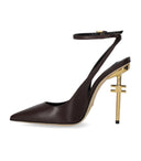 Elisabetta Franchi Brown Slingback Pump