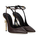 Elisabetta Franchi Brown Slingback Pump