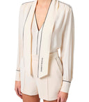 Elisabetta Franchi Burro Nero Georgette Shirt
