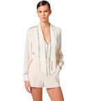 Elisabetta Franchi Burro Nero Georgette Shirt