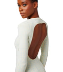 Elisabetta Franchi Butter Acqua Monogramm Strickkleid