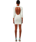 Elisabetta Franchi Butter Acqua Monogramm Strickkleid