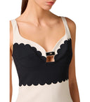 Elisabetta Franchi Butter And Black Dress