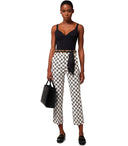 Elisabetta Franchi Butter Black Monogram Flare Trousers