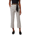 Elisabetta Franchi Butter Black Monogram Flare Trousers