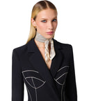 Elisabetta Franchi Butter Black Pois Foulard Écharpe