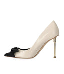 Elisabetta Franchi Butter Black Pump With Bow