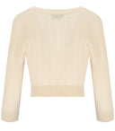 Elisabetta Franchi Butter -Top mit V Hals gestrickt