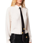 Elisabetta Franchi Butter Shirt With Tie