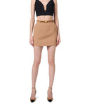 Elisabetta Franchi Camel Belted Skirt