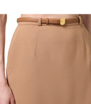 Elisabetta Franchi Camel Belted Skirt