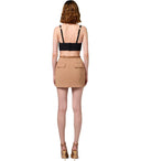 Elisabetta Franchi Camel Belted Skirt