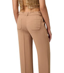 Elisabetta franchi camel palazzo pantalones