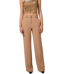 Elisabetta franchi camel palazzo pantalones