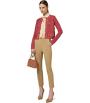 Elisabetta Franchi Camel Slim Fit Trousers