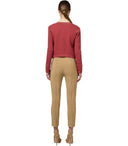 Elisabetta Franchi Camel Slim Fit Trousers
