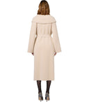 Elisabetta Franchi Pink Fleisch Gürteltiermantel