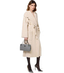 Elisabetta Franchi Pink Fleisch Gürteltiermantel