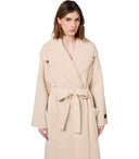 Elisabetta Franchi Pink Fleisch Gürteltiermantel