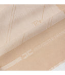 Elisabetta Franchi Cream Lurex Jacquard Scarf