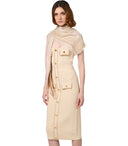 Elisabetta Franchi Cream Lurex Jacquard Scarf