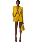 Chaqueta de doble pecho de Elisabetta franchi curry