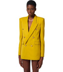 Chaqueta de doble pecho de Elisabetta franchi curry