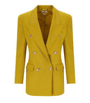 Chaqueta de doble pecho de Elisabetta franchi curry