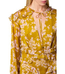 Elisabetta Franchi Curry Quarzo Mini Dress With Ruches