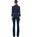 Elisabetta Franchi Dark Blue Flare Jeans