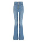 Elisabetta Franchi High Waisted Jeans With Buttons