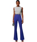 Elisabetta Franchi Indigo Blue Flare Trousers