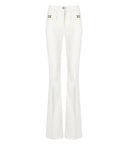 Elisabetta Franchi Ivory Cotton Jeans