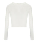 Elisabetta Franchi Ivory Cropped Jumper
