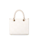 Elisabetta franchi marfil jacquard raffia pequeño bolso