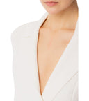 Elisabetta Franchi Ivory Knitted Blazer With Bows